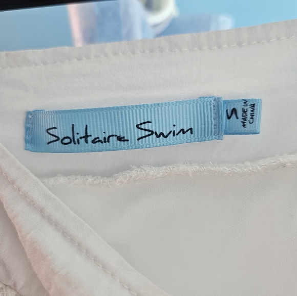 Solitaire Swim Maxi Front Split Floral Lace Skirt Size S - Picture 6 of 8